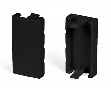 Вставка 45x22,5 (аналог Mosaic) для 1 модуля формата Keystone Jack, со шторкой, черная-1