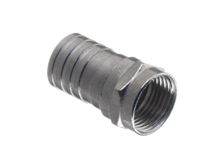 Штекер F (гайка) на RG-6/SAT-703 (медь), без пина, обжимной/100 шт (F660), NETKO Optima-1