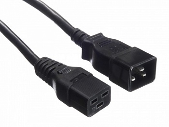 Кабель питания (гнездо IEC С20 - штекер IEC С19) 32,5мм2, 2м, черный, NETKO Optima