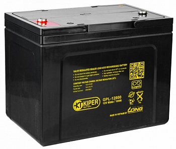 Аккумуляторная батарея Kiper GPL-12800 12V80Ah
