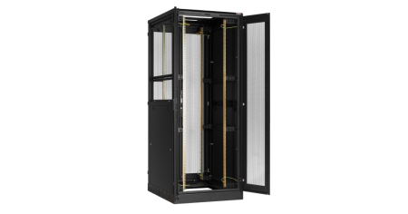 Напольный шкаф Classic 19",42U,перфор.двухстворчат.двери,двухуров.метал.стенки,800х2060х1200,RAL9005-2