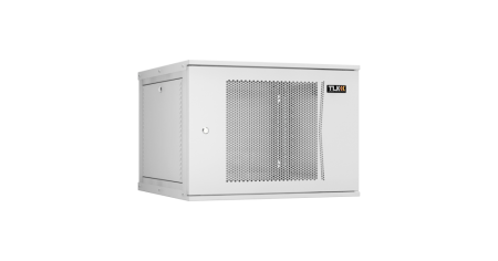 Настенный разборный шкаф Lite 19",9U,перфор.дверь,600х436х600мм,2 пары монтажных направл,RAL 7035-0