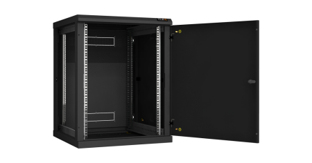 Настенный разборный шкаф Classic 19",15U,металл.дверь,600х770х600мм,2 пары монтажных направл,RAL9004-2