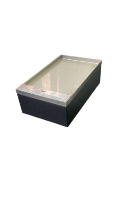 Люк на 10 постов (45х45) горизонтально, нержавеющая сталь, в уровень пола, с коробкой, IP40 (300029)-0