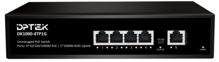 Коммутатор DPTEK DK1000-4TP1G-0