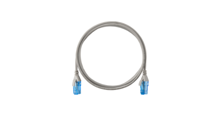Коммутационный шнур NIKOMAX U/UTP 4 пары, Кат.6, LSZH нг(А)-HFLTx, серый, 2м, Slim Line-0