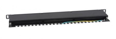 Патч-панель экранированная Cat. 6 19", 0,5U, 24 портов RJ-45-1