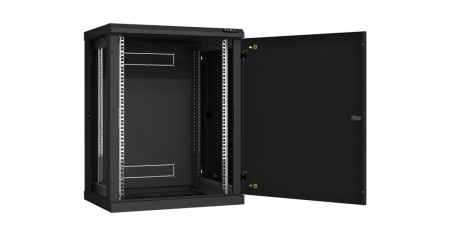 Настенный разборный шкаф Classic 19",15U,металл.дверь,600х770х450мм,2 пары монтажных направл,RAL9004-2