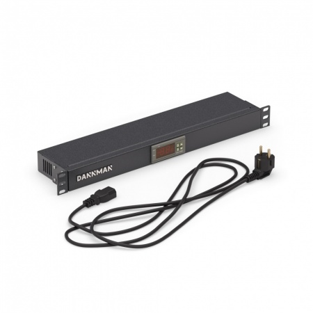 Панель контрольная микропроцессорная DANNMAN TMP-230V/2w-RAL9005, подключение до 2 устройств, черная-0