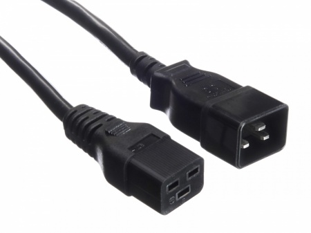 Кабель питания (гнездо IEC С20 - штекер IEC С19) 3*2,5мм2, 2м, черный, NETKO Optima-0
