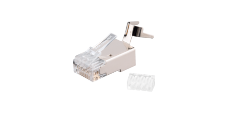 Коннектор NIKOMAX RJ45/8P8C, Кат.6, экранированный, со вставкой, с хвостовиком, круглый ввод-1