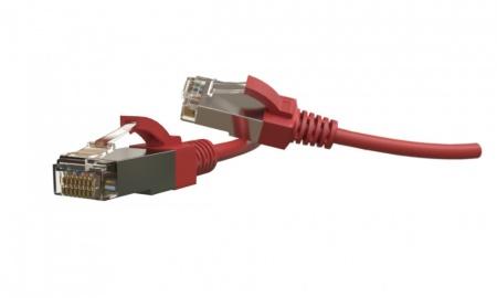 Патч-корд S/FTP, экранированный, категория 6 (100% Fluke Component Tested), 28AWG, LSZH, 1 м,красный-0