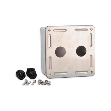 Коробка настенного монтажа для 2-х промышленных модулей, IP67, нержавеющая сталь-0