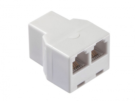 Переходник телефонный гнездо RJ11 (6p4c) на два гнезда RJ11 (6p4c) / блистер, Netko-0