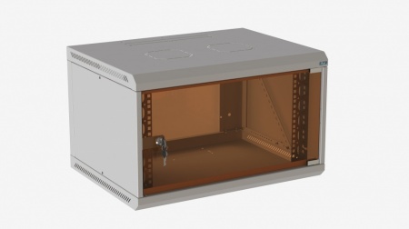 Шкаф телекоммуникационный настенный разборный МиК 19" Lite 6U 600*600  дверь стекло-0