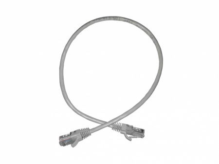 Патч-корд UTP4 cat 5е, 0,5м, ВС, LSZH, серый, литой коннектор NETKO Optima-0
