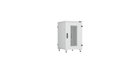 Напольный шкаф Lite 19",18U,перфор. дверь,цельнометаллич.стенки и задняя дверь,600х974х1000,RAL7035-0
