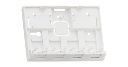 Корпус настенной розетки NIKOMAX, 4 порта, под модули-вставки типа Keystone, со шторками, белый-1